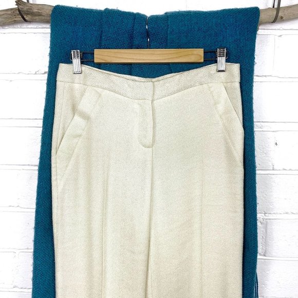 NWT AndyTheAnh Wide Leg Ramie Ivory Pants Sz 6 - Picture 3 of 14